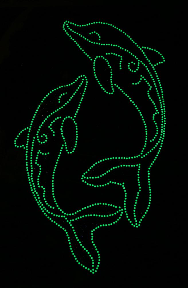 Glow in the Dark Colorful Dolphins