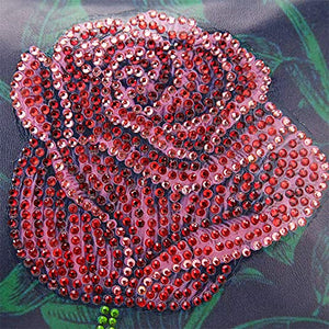 Romantic Red Rose DIY Diamond Painting Handbag