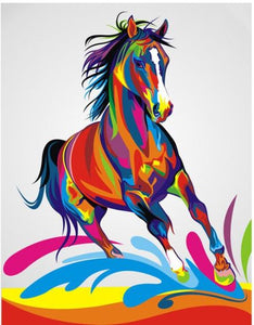 Colorful Running Horse-DIY Diamond Painting