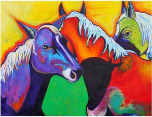 Colorful Horses-DIY Diamond Painting
