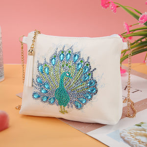 Peacock Tail DIY Diamond Painting Handbag