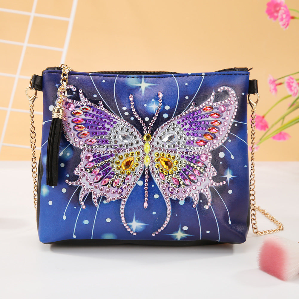 Galaxy Butterfly DIY Diamond Painting Handbag