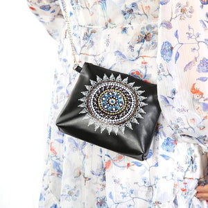 Black Mandala DIY Diamond Painting Handbag