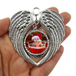 Christmas Tree Bundle: Custom Diamond Photo +Angel Wings + Christmas Bow