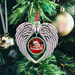 Christmas Tree Bundle: Custom Diamond Photo +Angel Wings + Christmas Bow