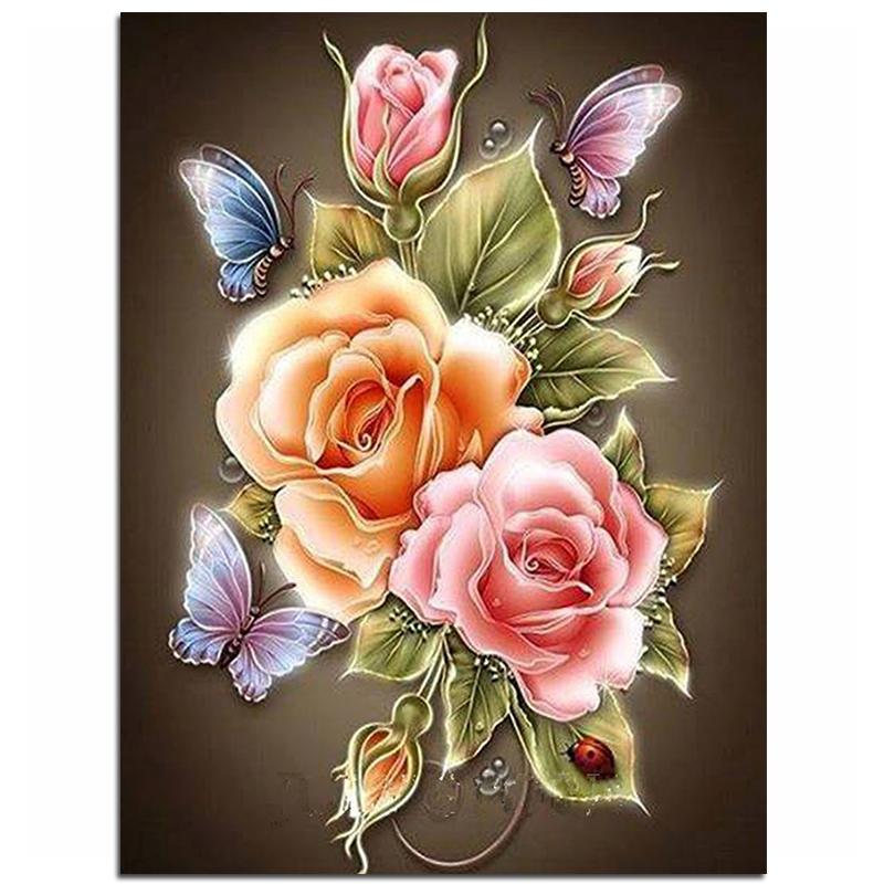 Butterfly & Rose Resin-DIY Diamond Painting