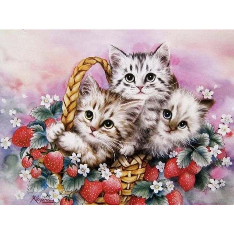 Cats in the basket-DIY Diamond Painting