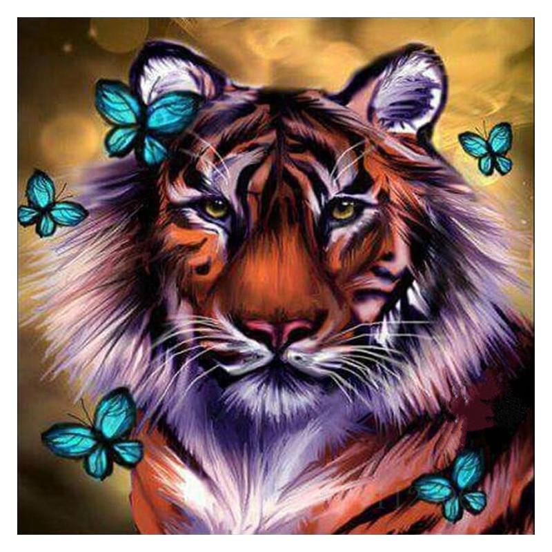 Tiger and Butterflies-DIY Diamond Painting